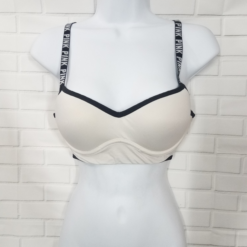 Victoria Secret Pink White Sports Bralette